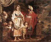 VERHAGHEN, Pieter Jozef Hagar and Ishmael Banished by Abraham oil painting on canvas